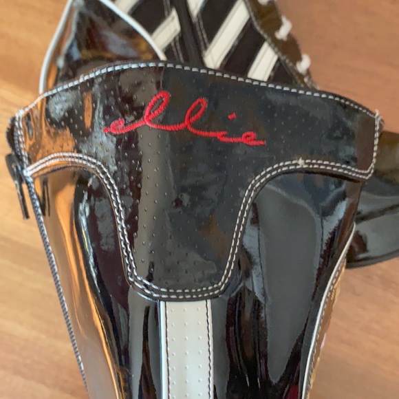 Patent Platform Lace Up High Heel Boots Size 8 - Picture 6 of 10